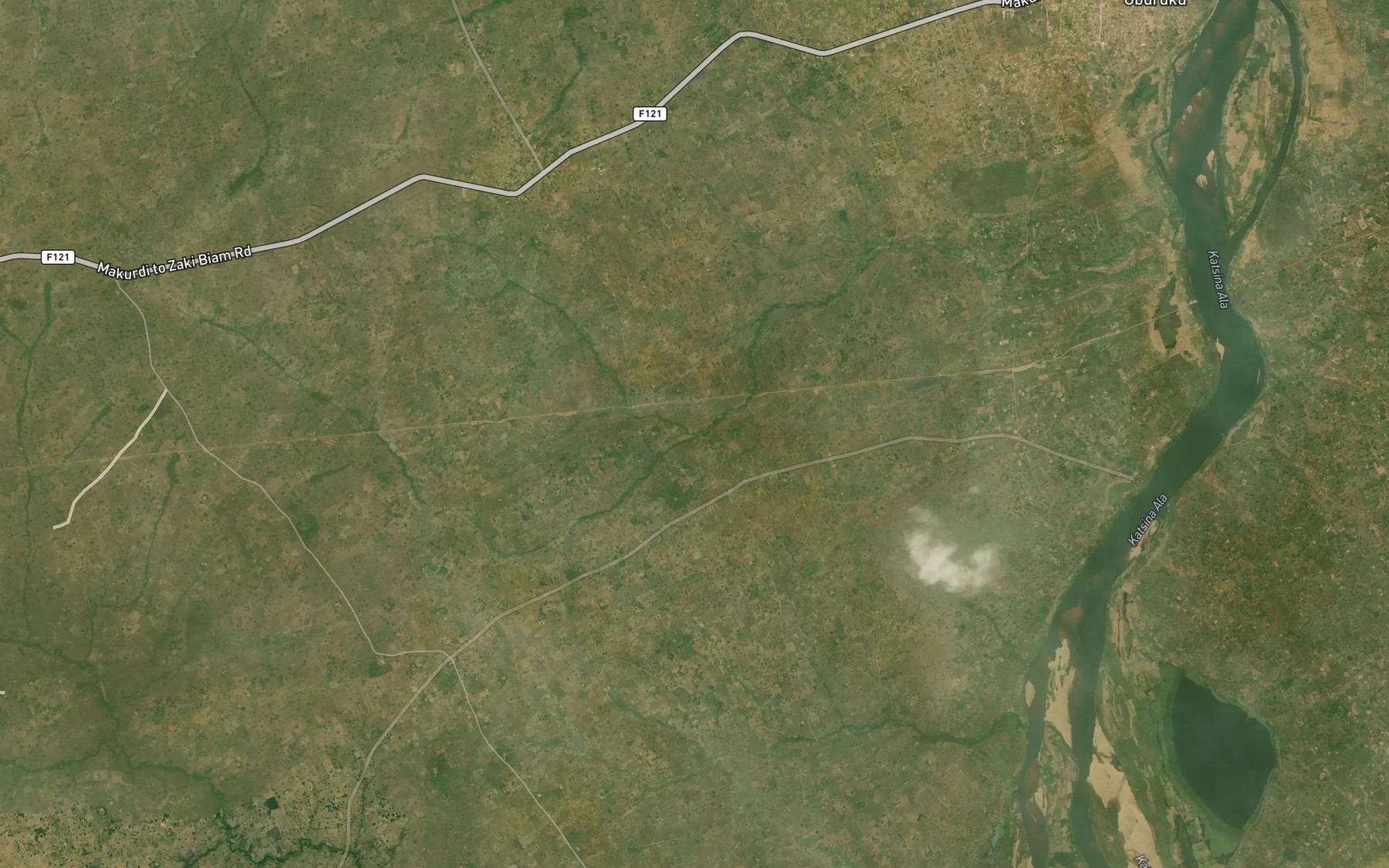 Satellite map of the River Apungwa