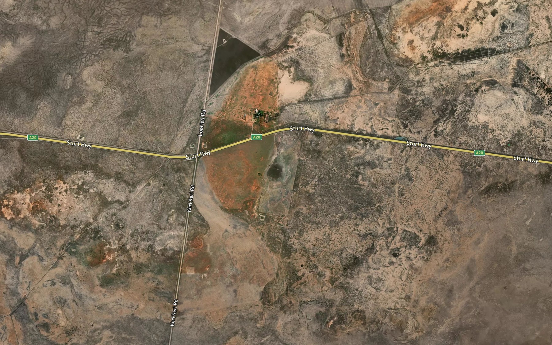 Satellite map of the Tea Tree Lake