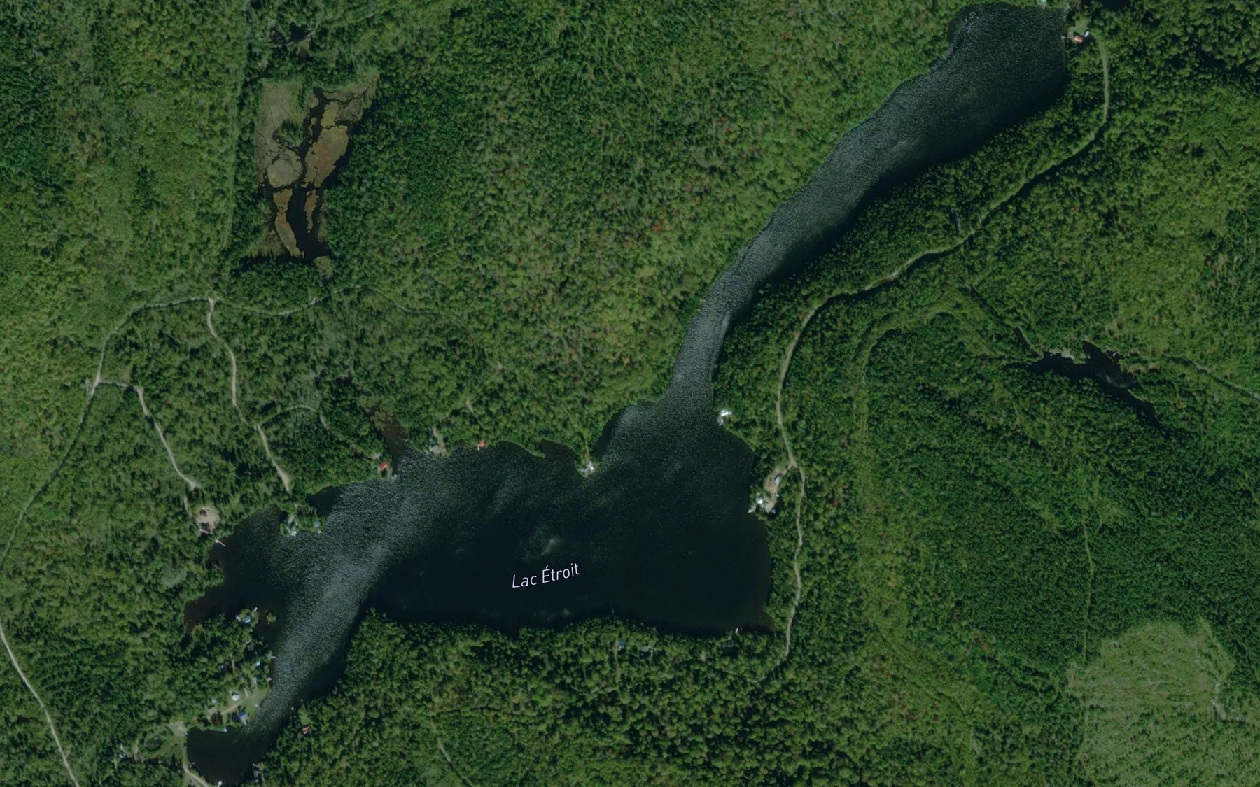 Satellite map of the Lac Etroit