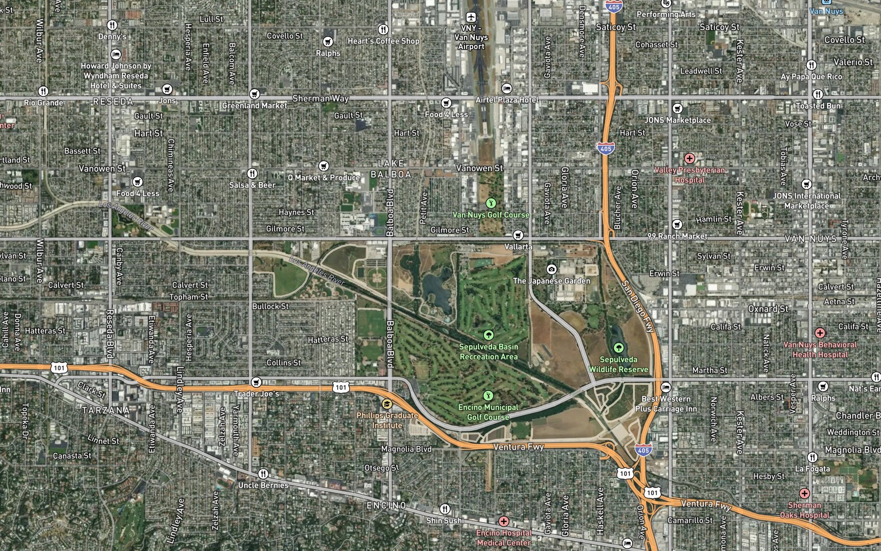 Satellite map of the Spot 5