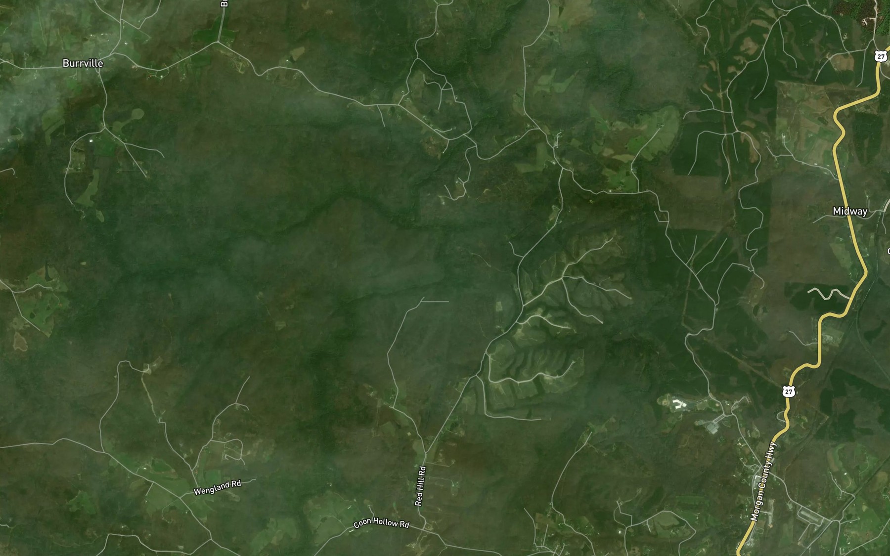 Satellite map of the Saltpeter Branch