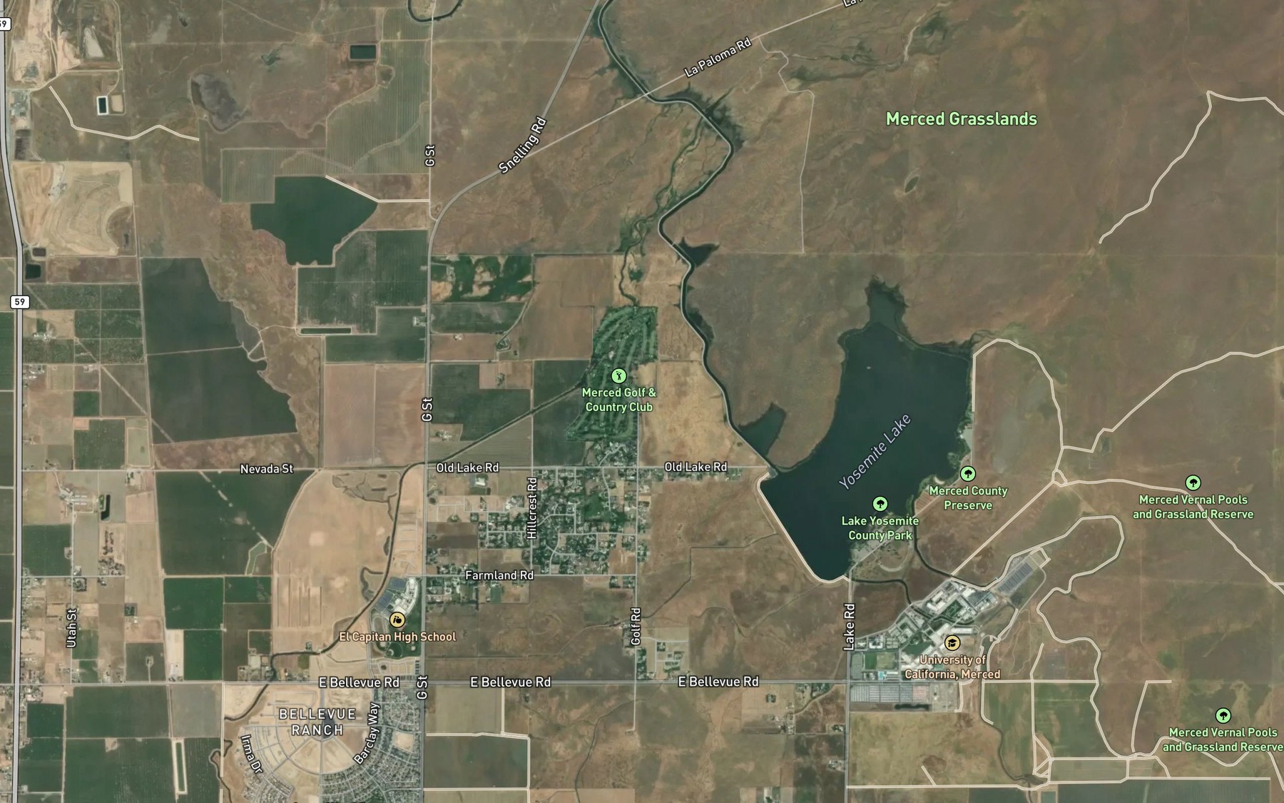 Satellite map of the Upper Golf Lateral