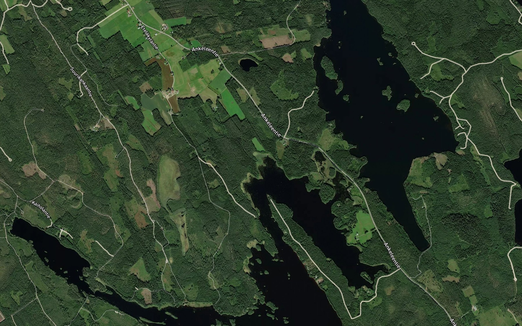 Satellite map of the Purunjoki