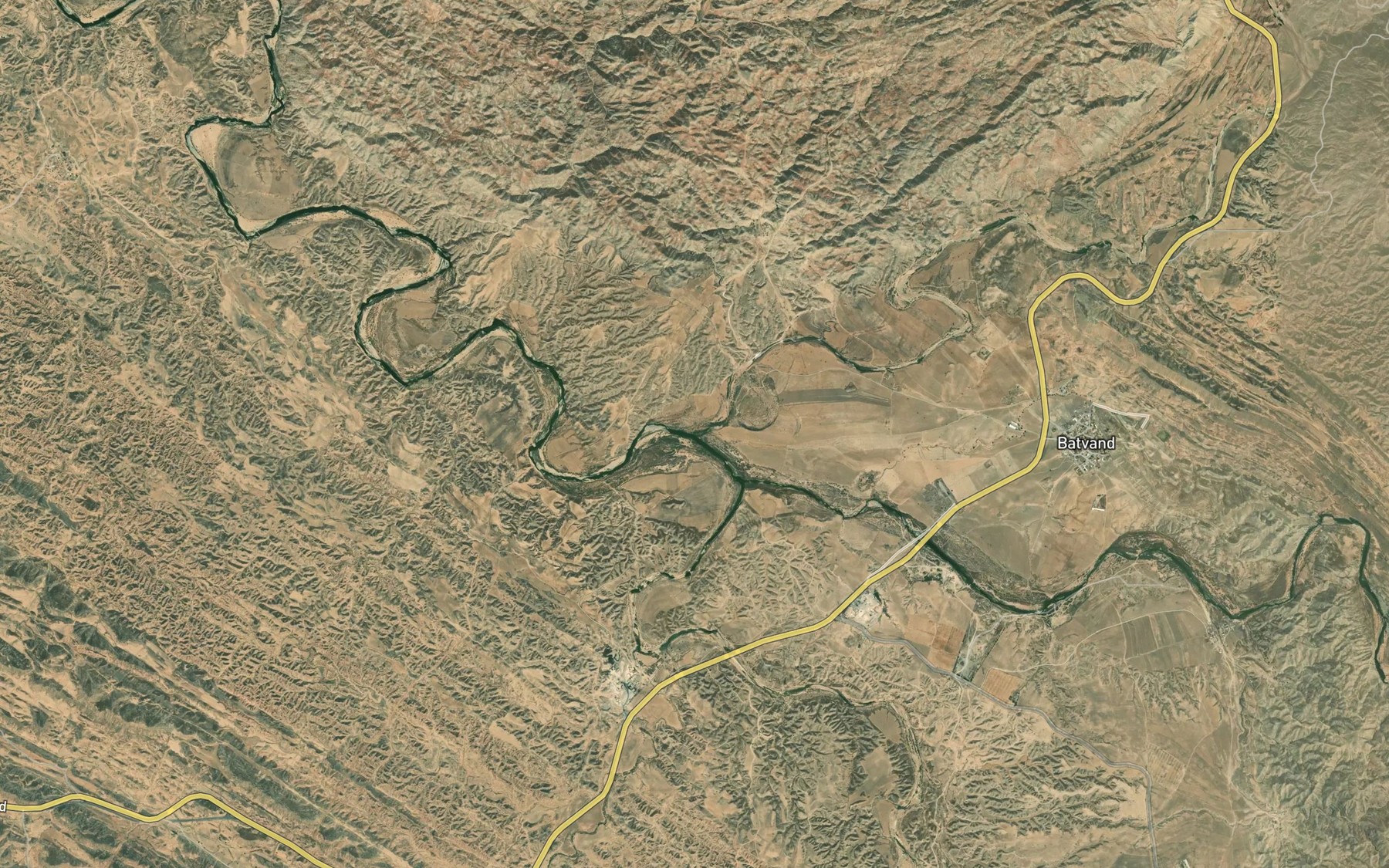 Satellite map of the Rudkhaneh-ye Dowdarreh