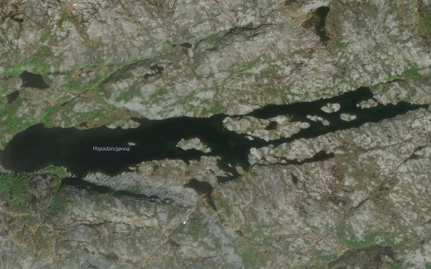 Satellite map of the Hopadalstjorna