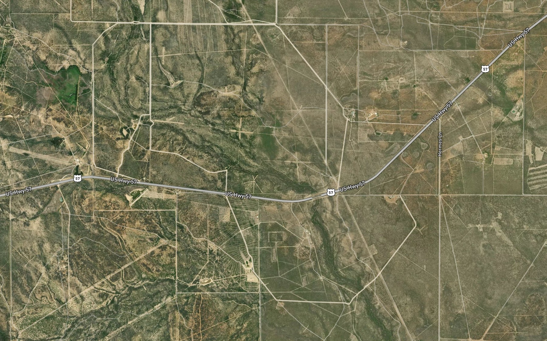 Satellite map of the Elm Creek