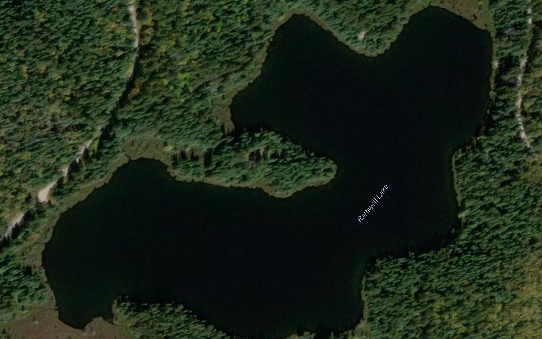 Satellite map of the Rathwell Lake