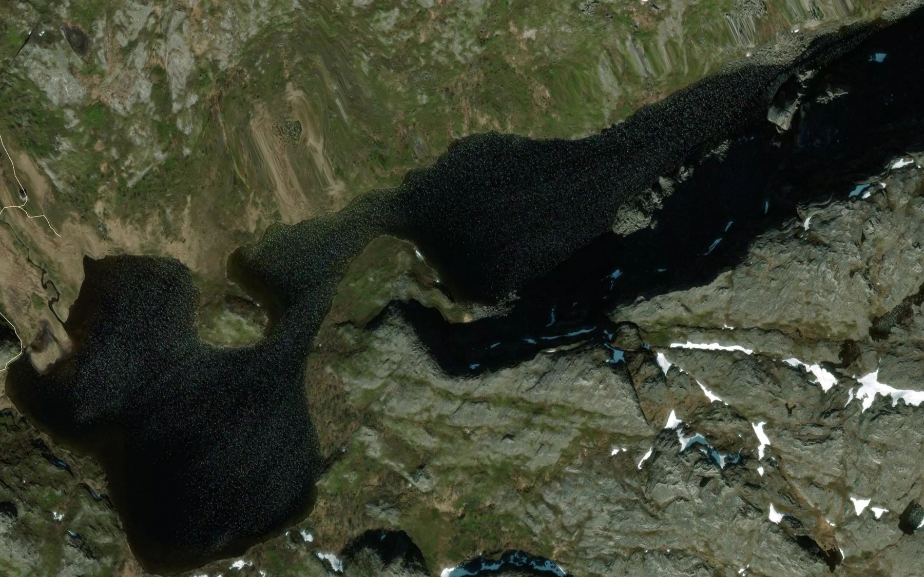 Satellite map of the Ruksesvuonjavri
