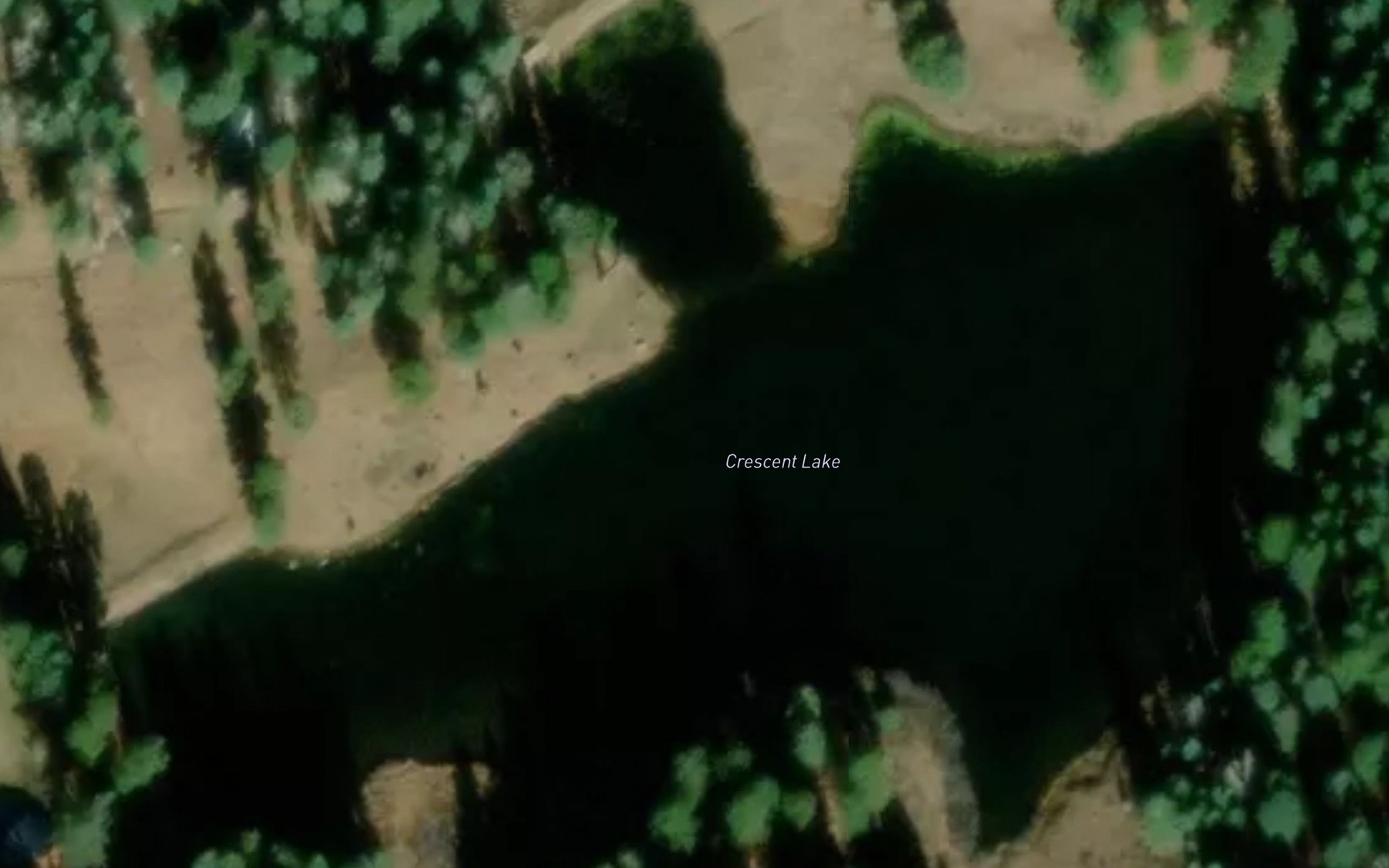 Satellite map of the Crescent Lake
