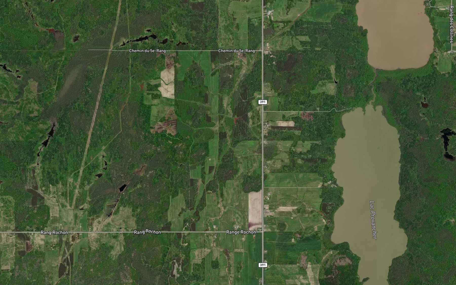 Satellite map of the Ruisseau Joannette