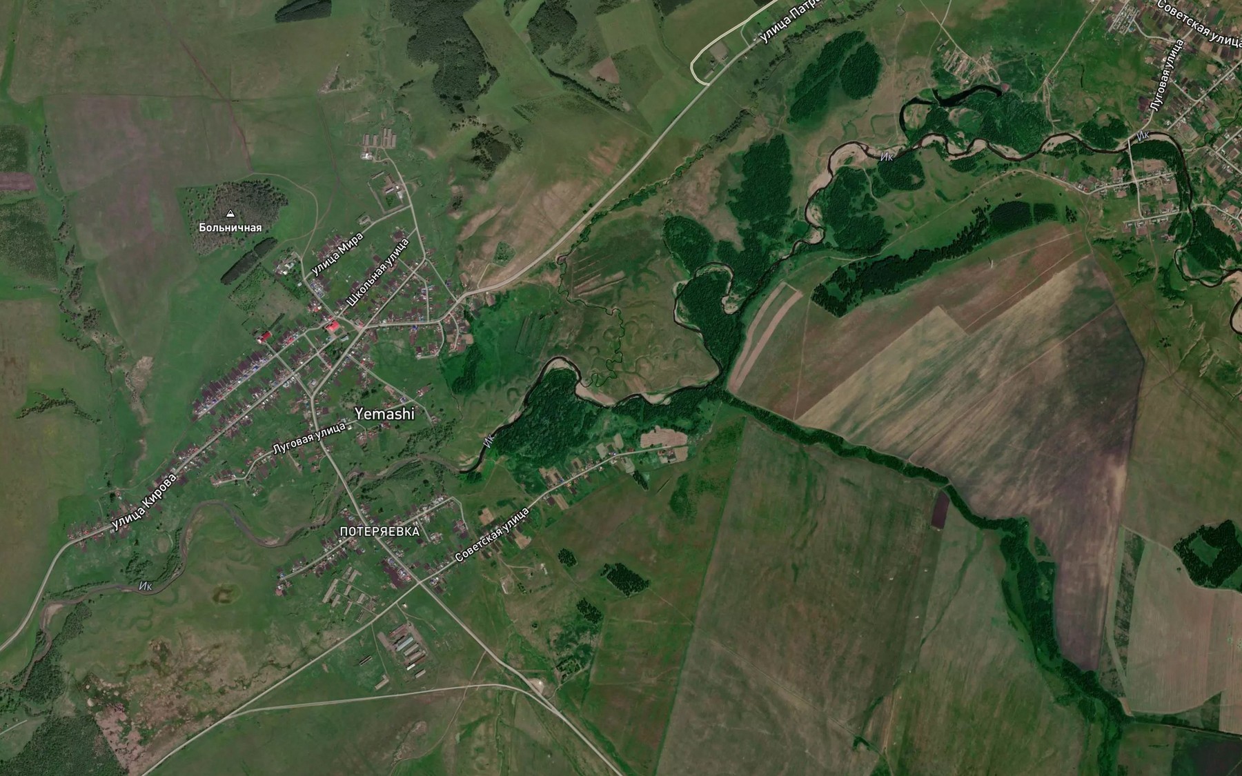 Satellite map of the Nogush