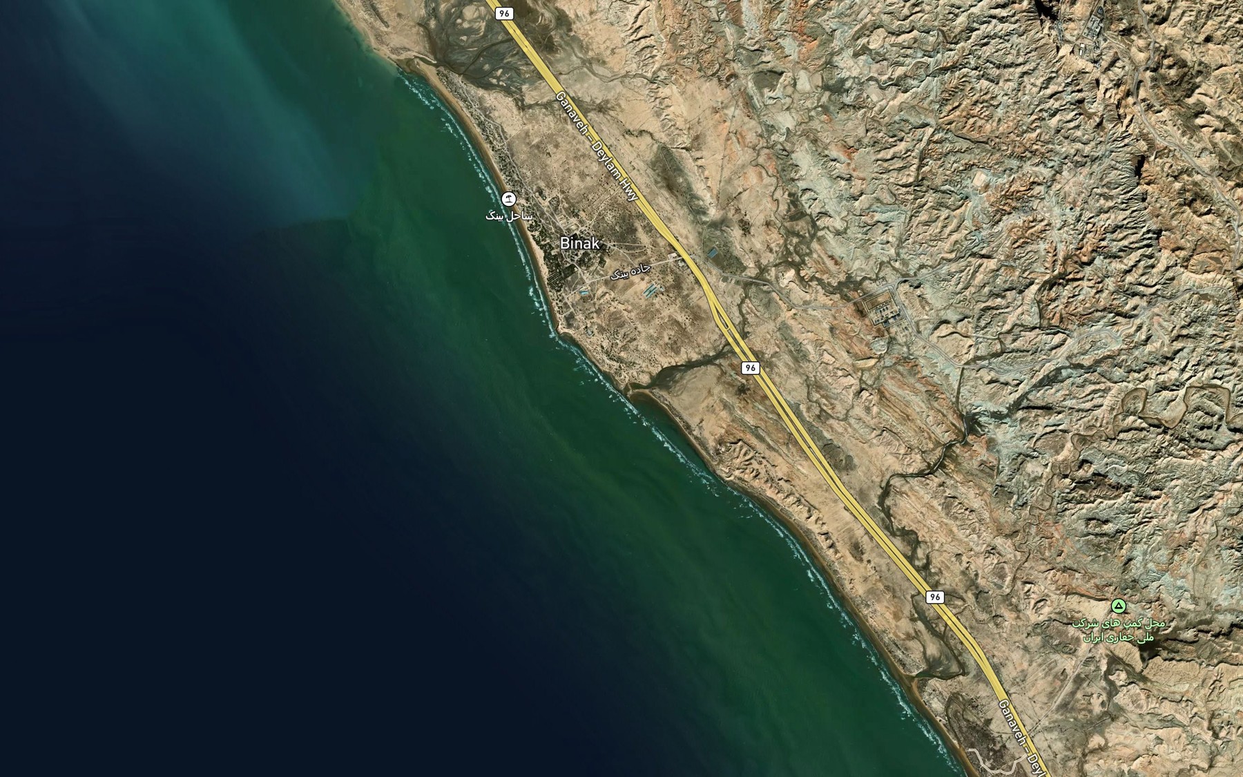 Satellite map of the Khowr-e Ziarat