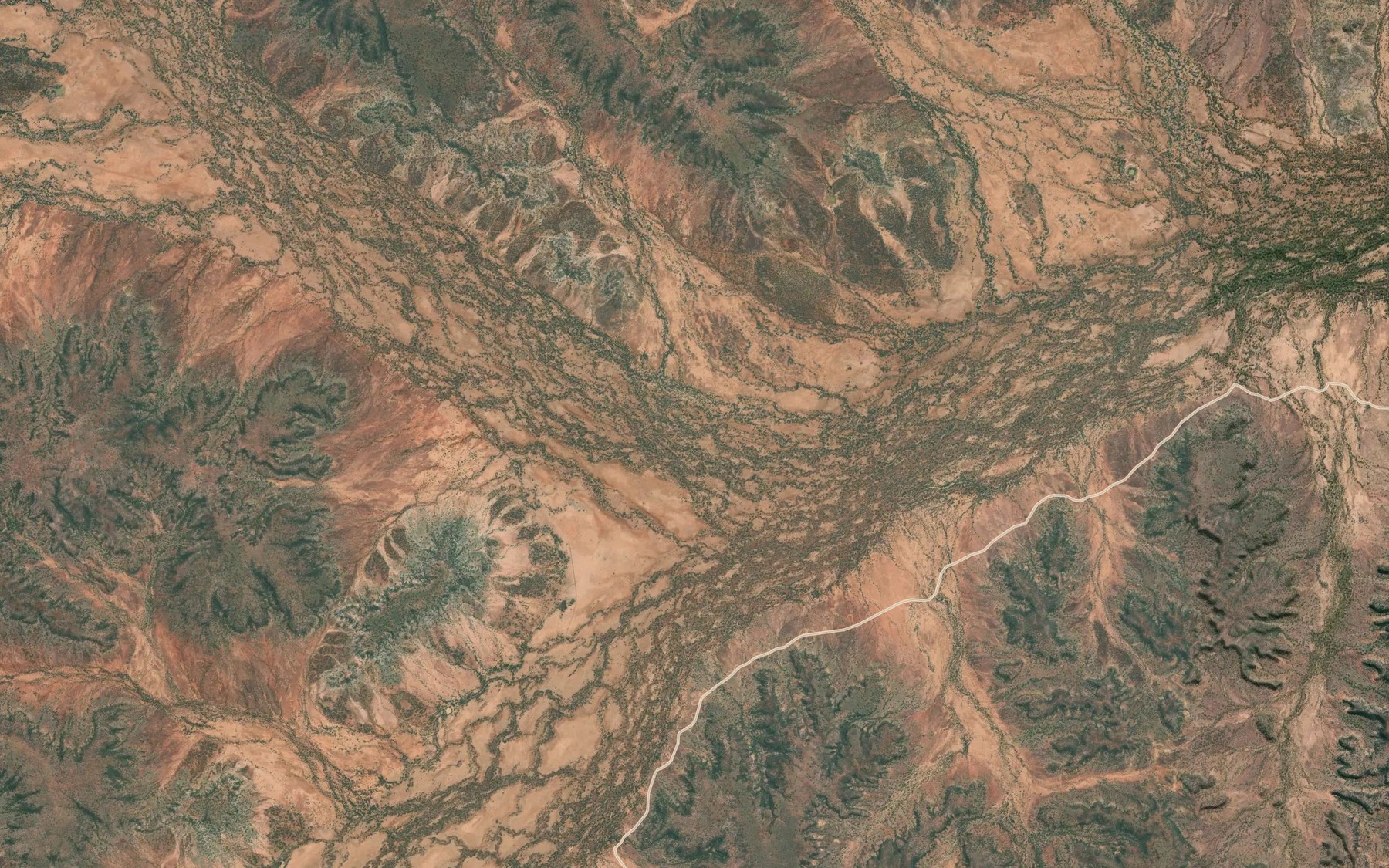 Satellite map of the Elbow Creek