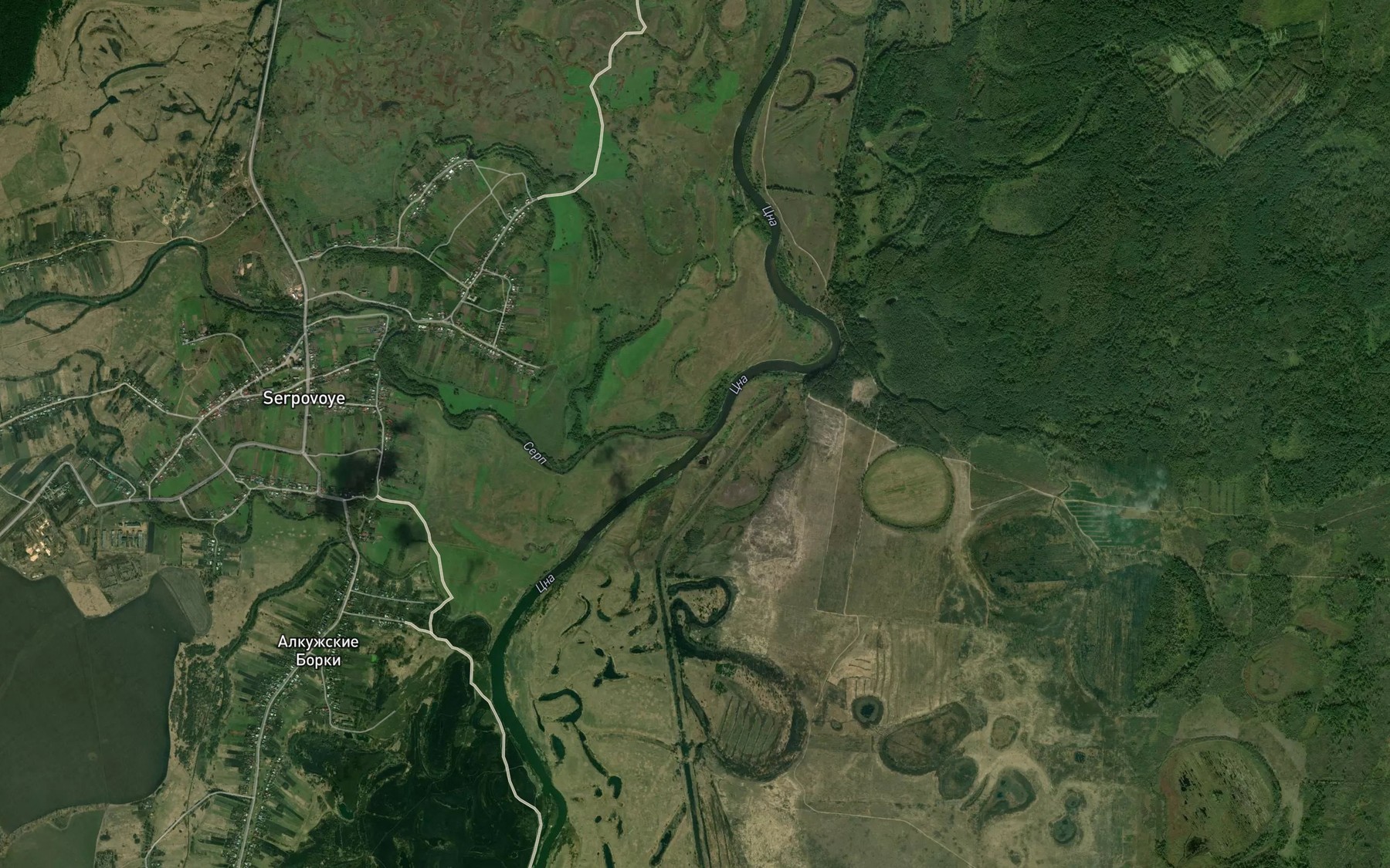 Satellite map of the Serp