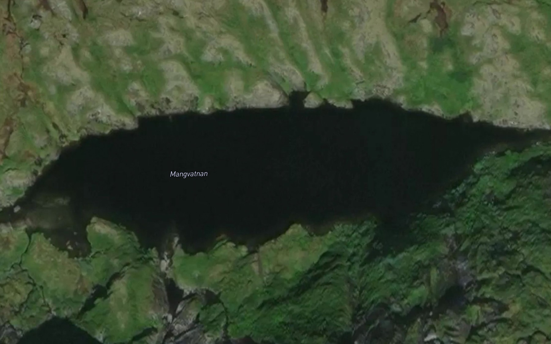 Satellite map of the Mangvatnan