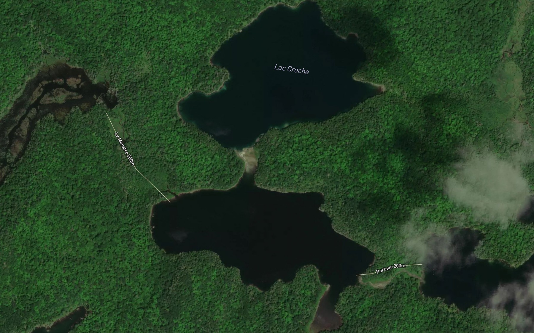 Satellite map of the Lac Croche