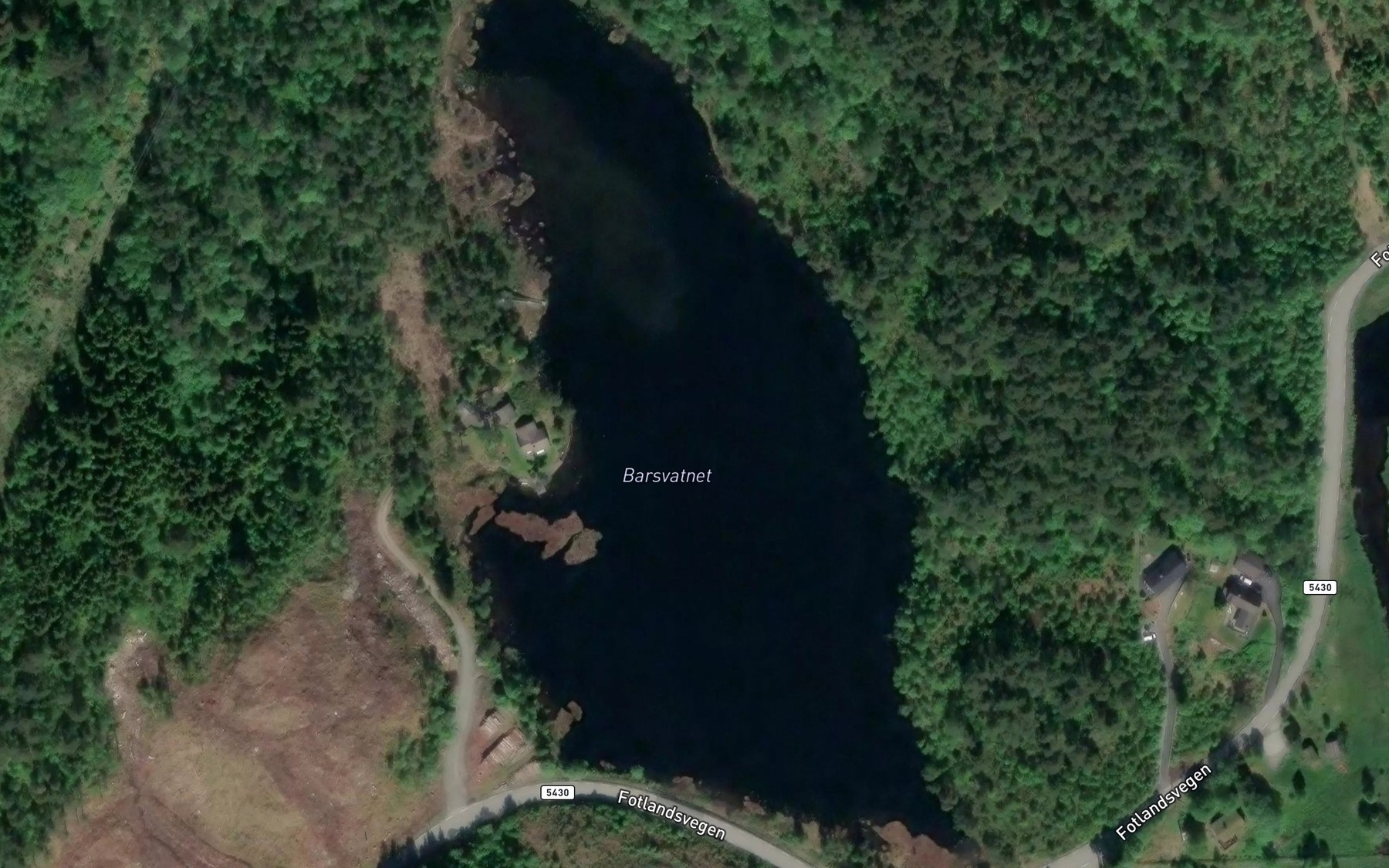 Satellite map of the Barsvatnet