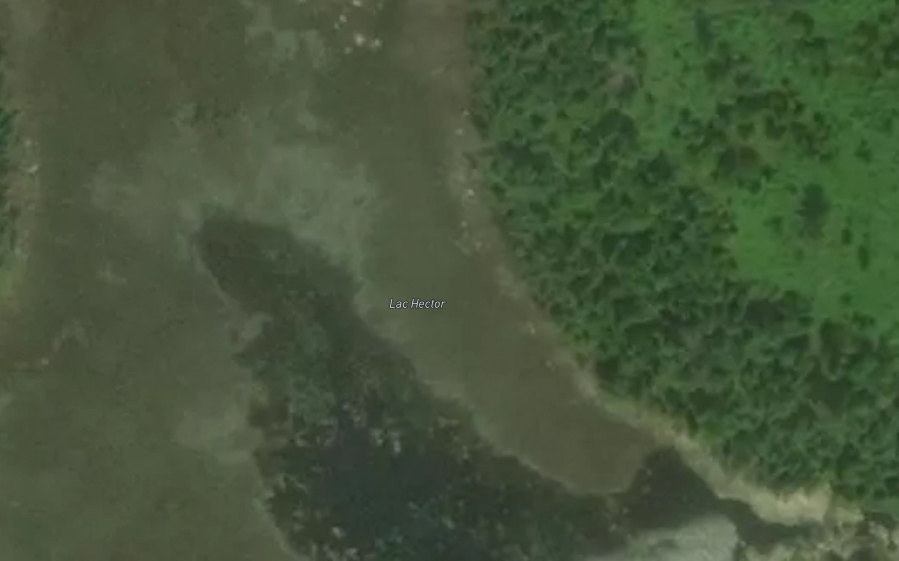 Satellite map of the Lac Hector