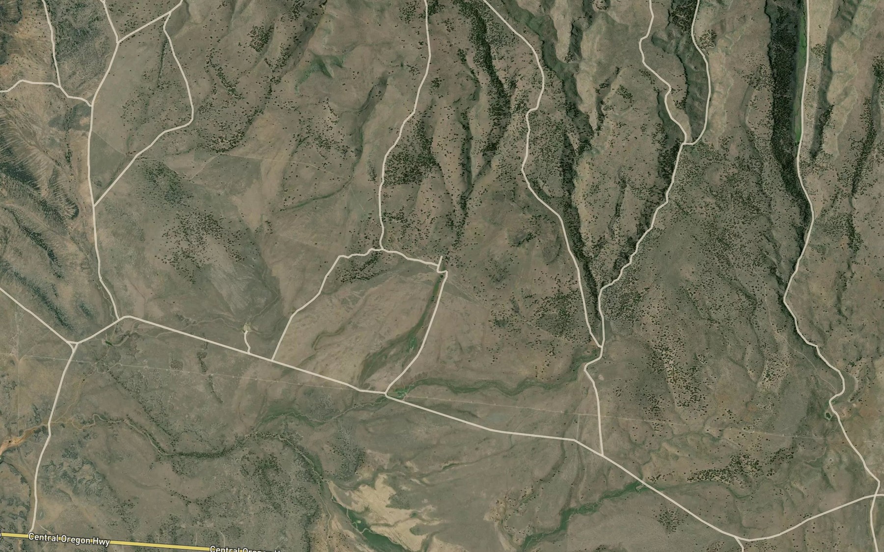 Satellite map of the Bentonite Reservoir