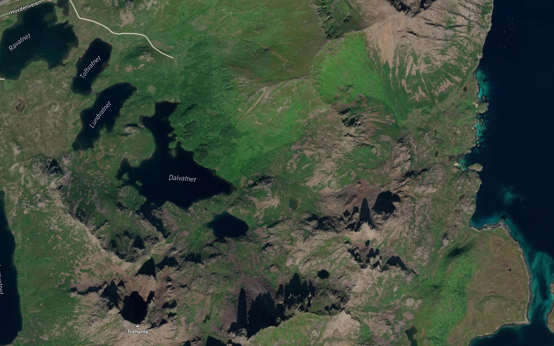 Satellite map of the Auselva
