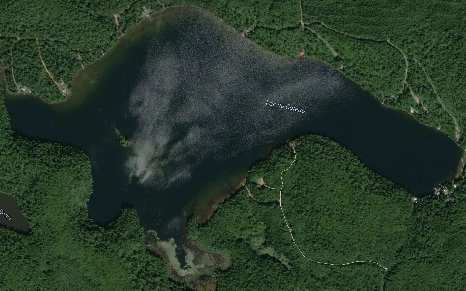 Satellite map of the Lac du Coteau