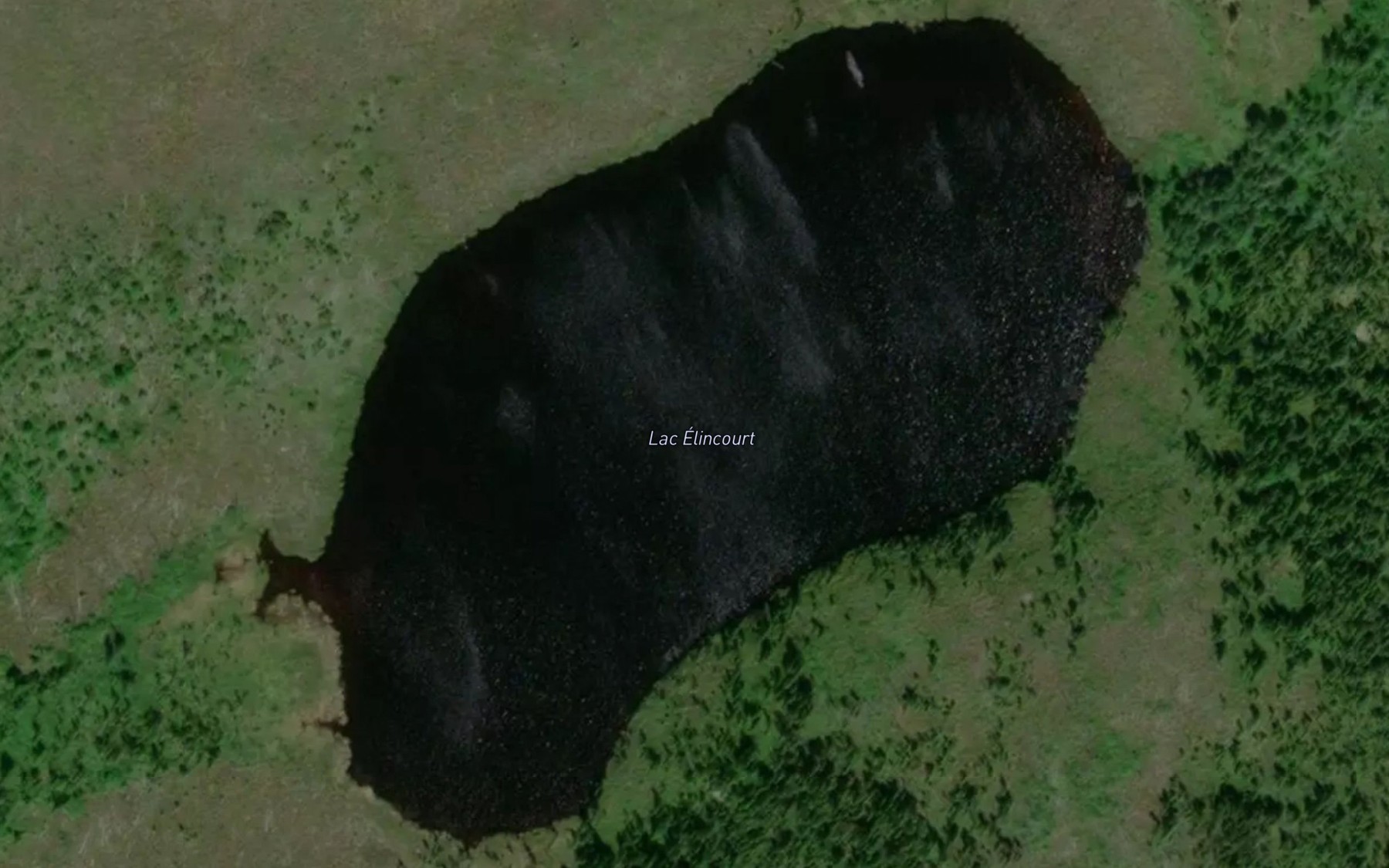 Satellite map of the Lac Elincourt