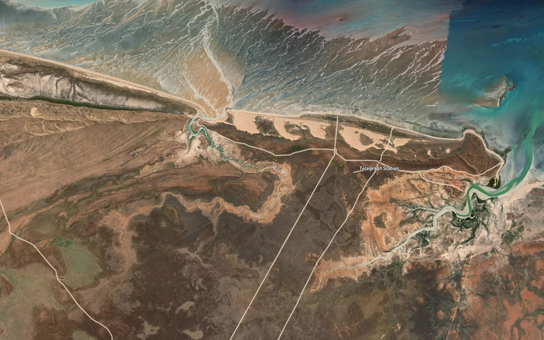 Satellite map of the Mangrove Creek