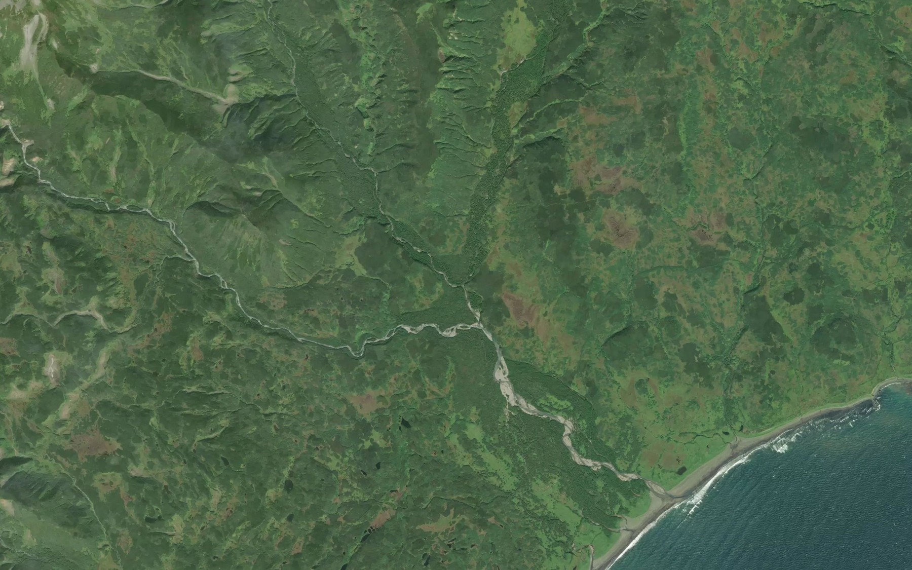 Satellite map of the Kukushka