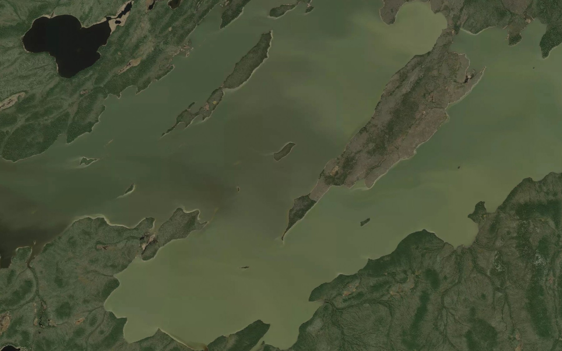 Satellite map of the Meehawaneeneek Lake