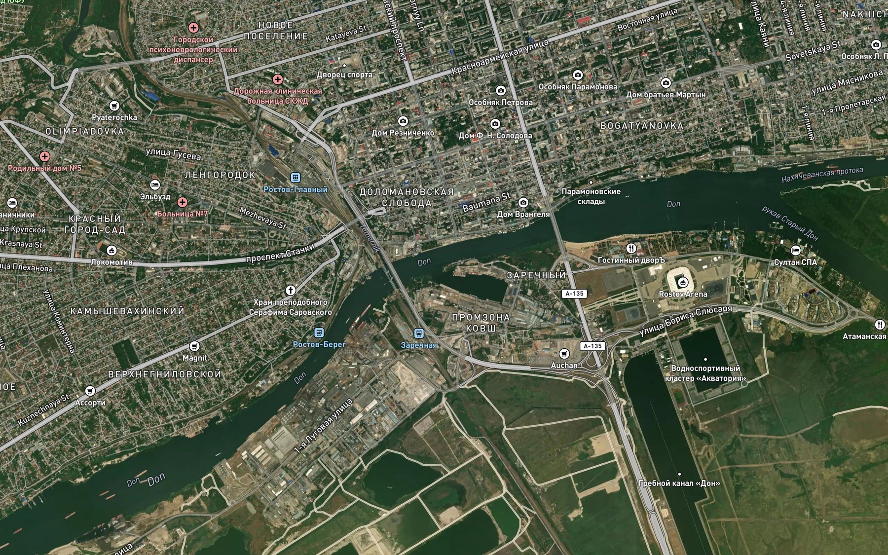 Satellite map of the Zaliv Korsh