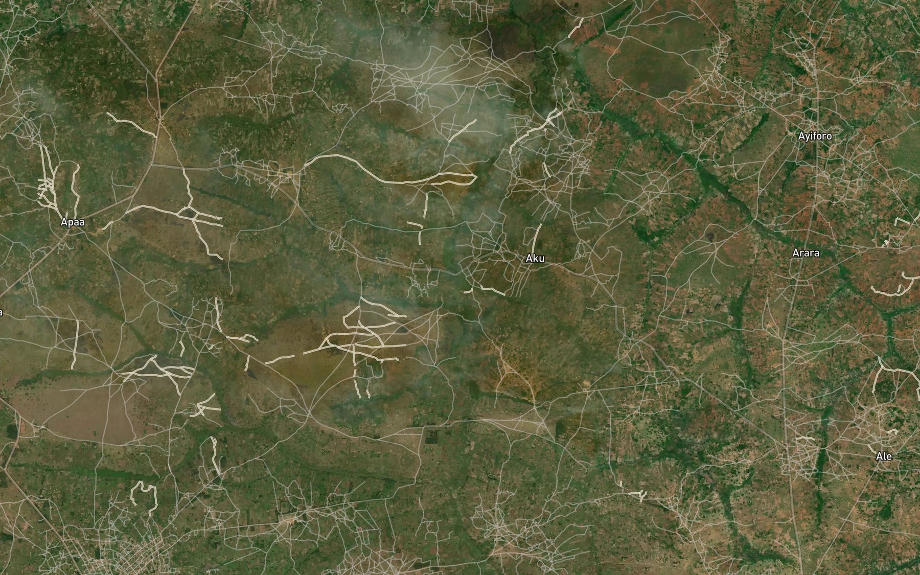 Satellite map of the Oko