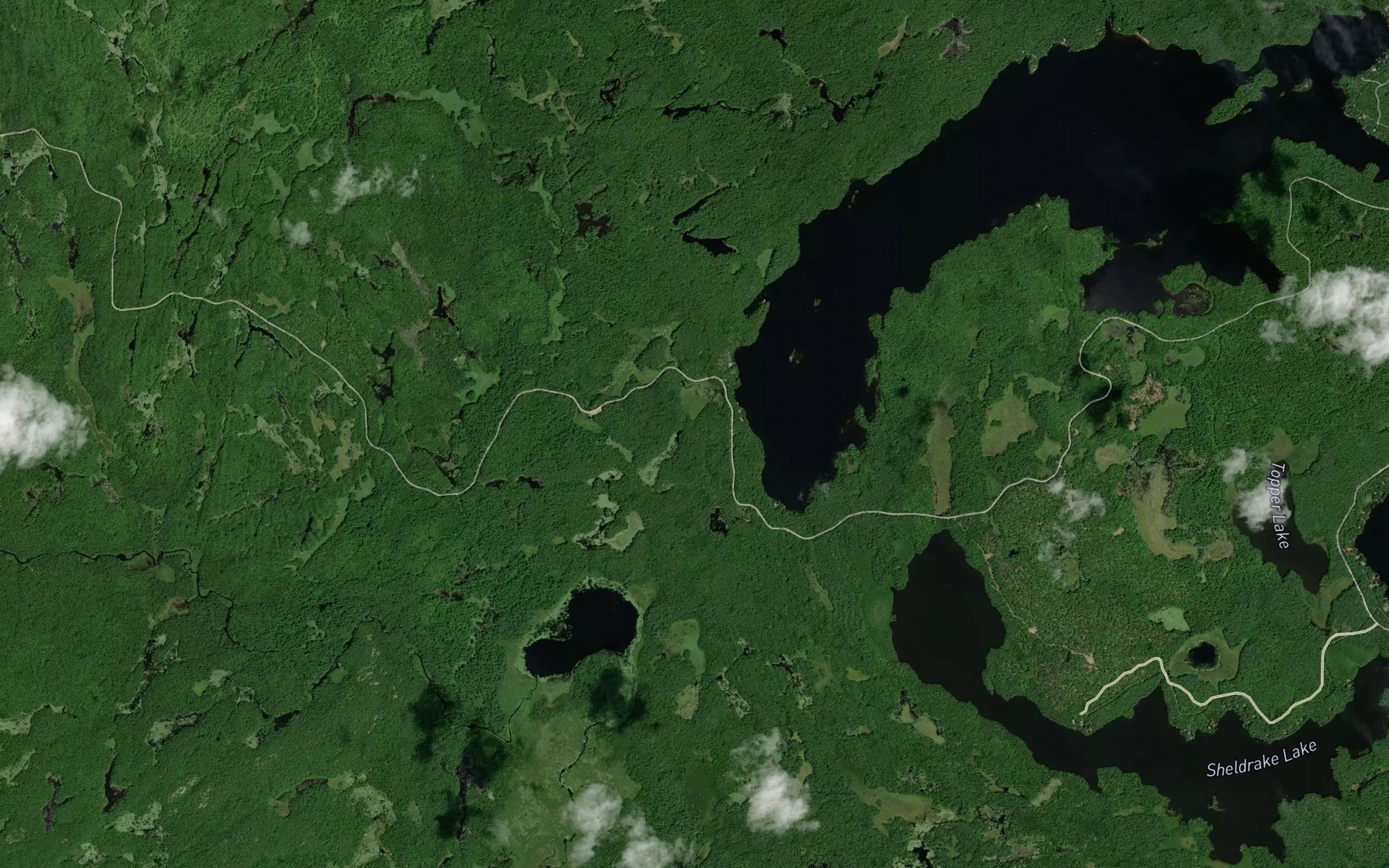 Satellite map of the Killer Creek