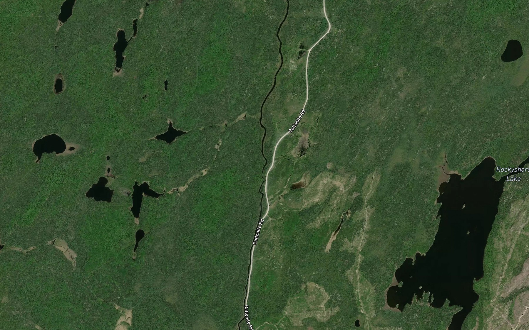 Satellite map of the Flat Rapids