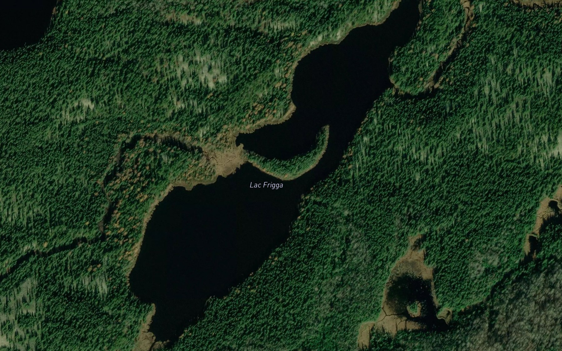 Satellite map of the Lac Frigga