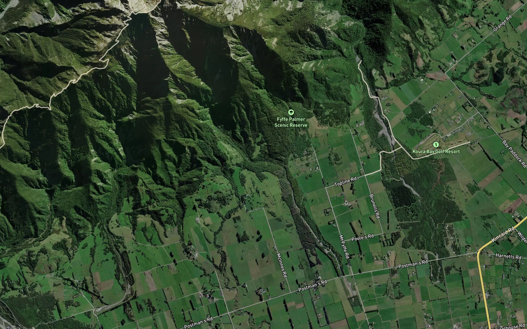 Satellite map of the Luke Creek