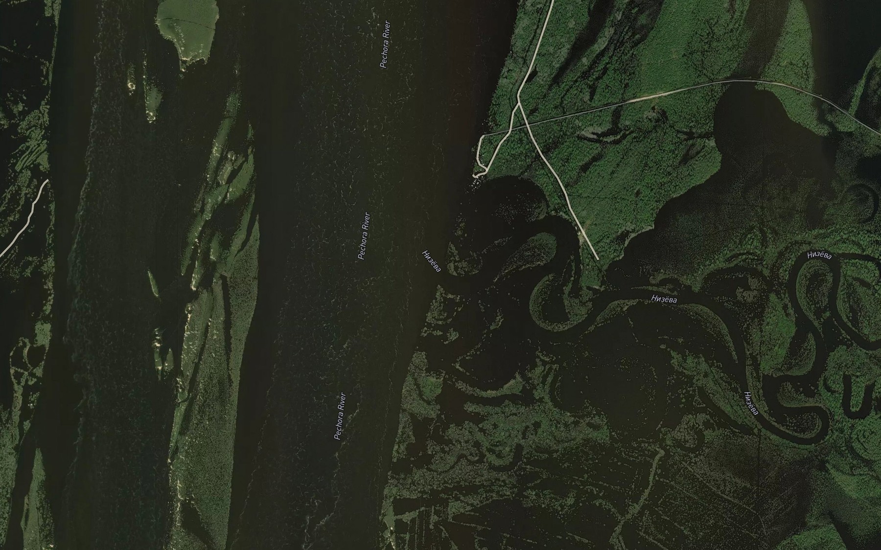 Satellite map of the Nizeva