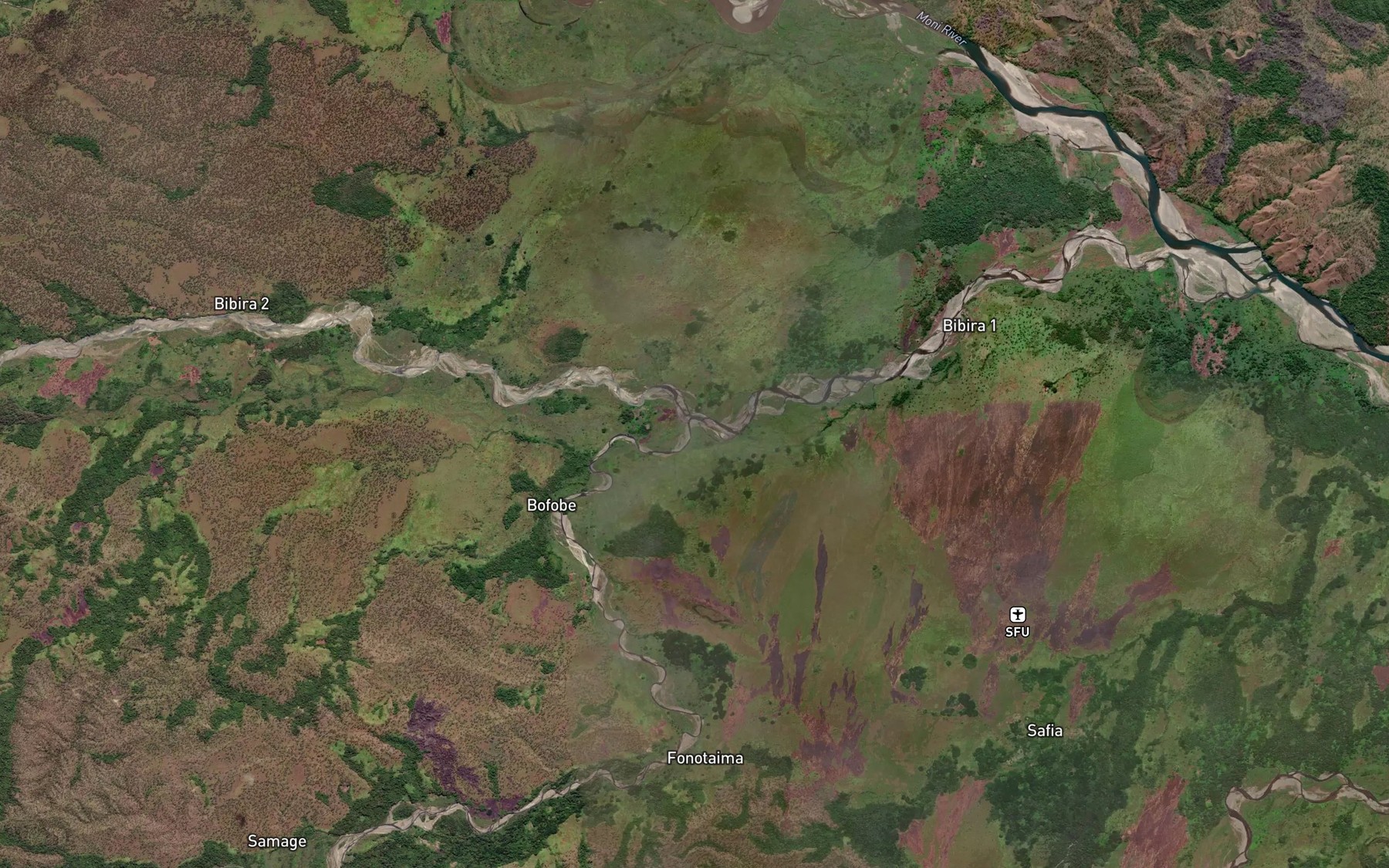 Satellite map of the Foasi Creek