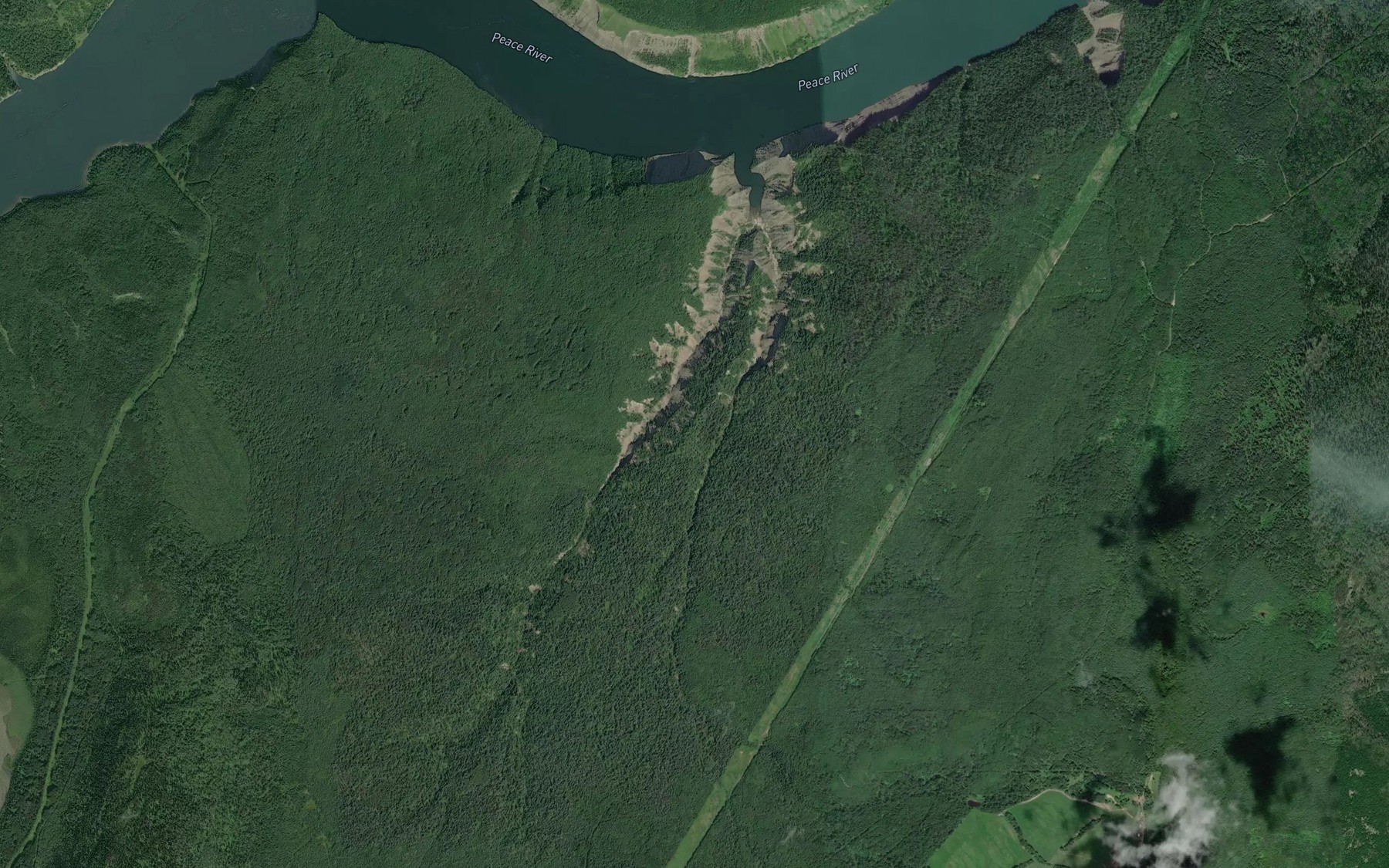 Satellite map of the Starfish Creek