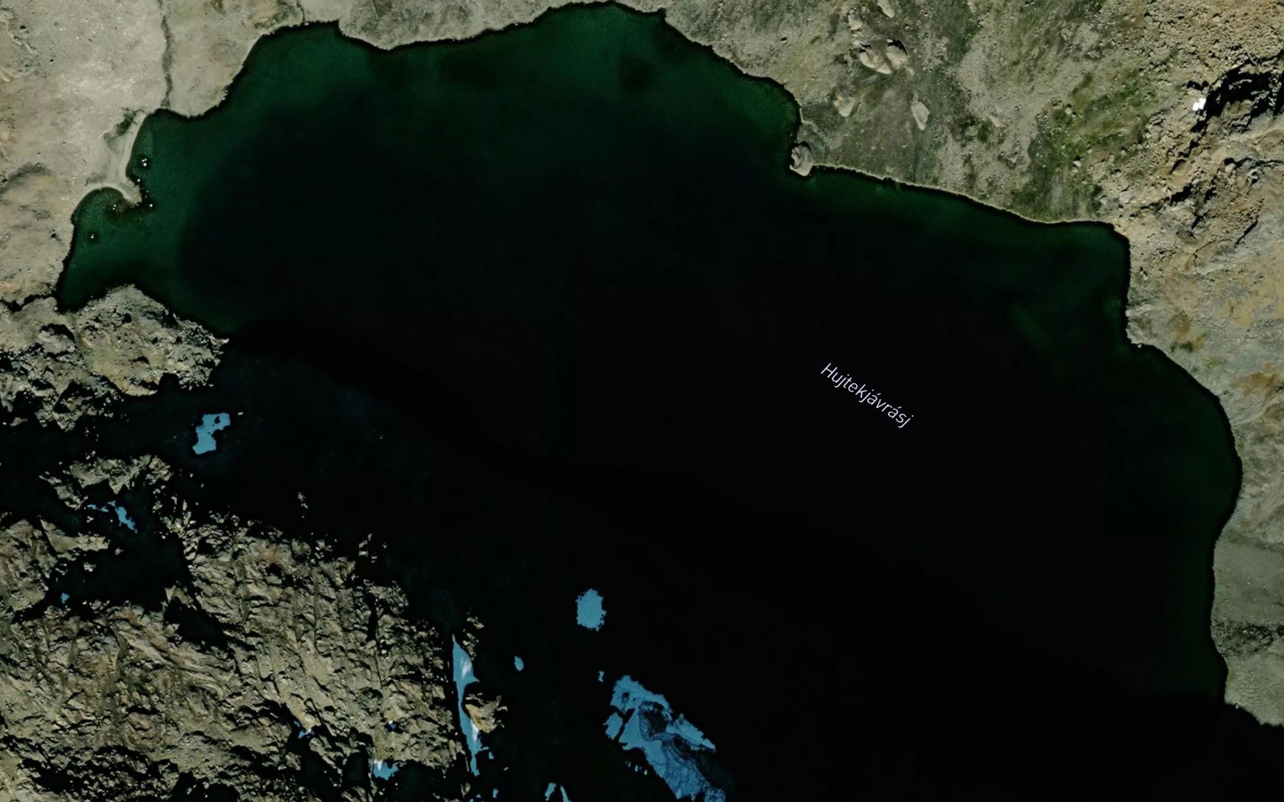 Satellite map of the Huitekjavras