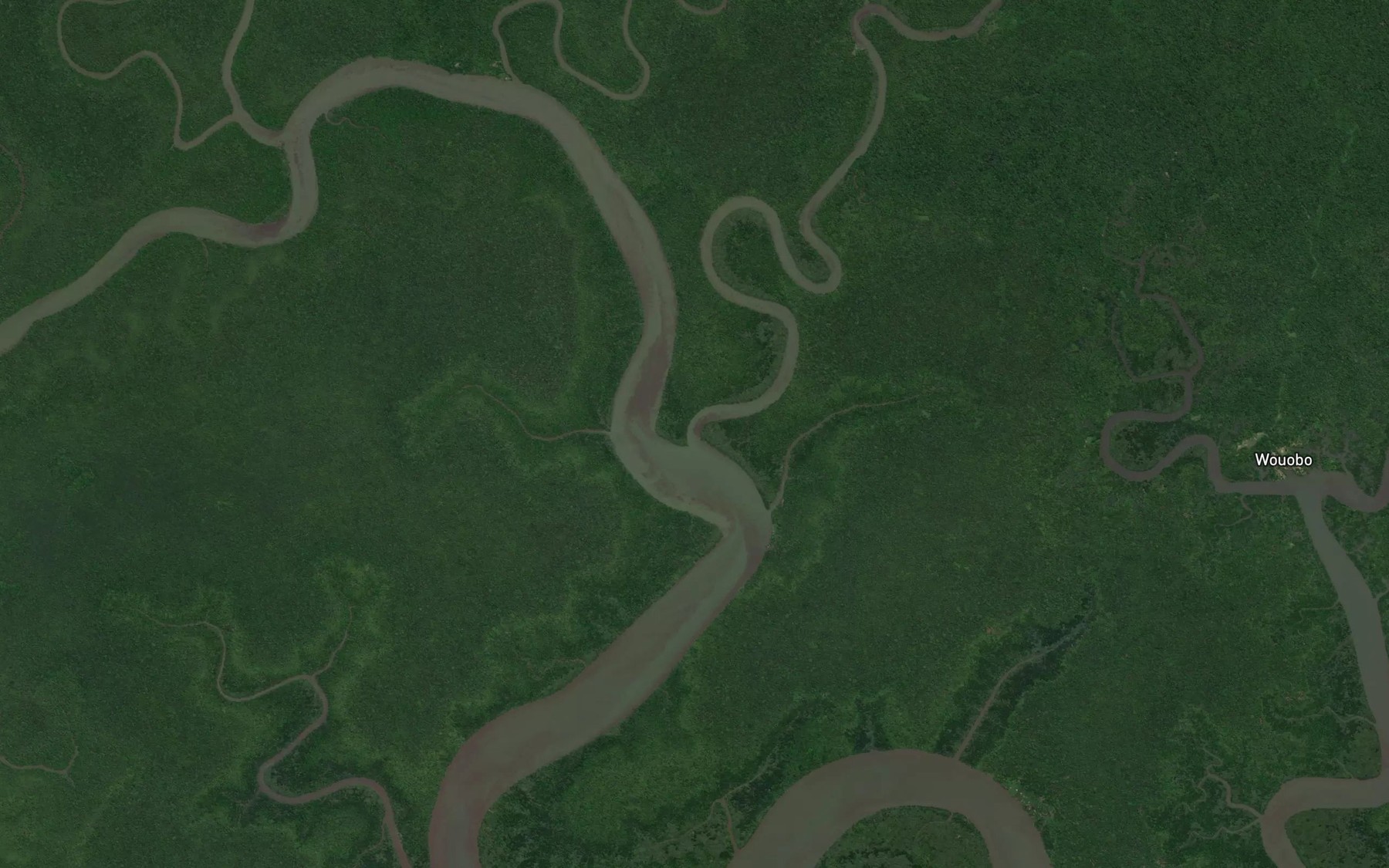Satellite map of the Meepa River
