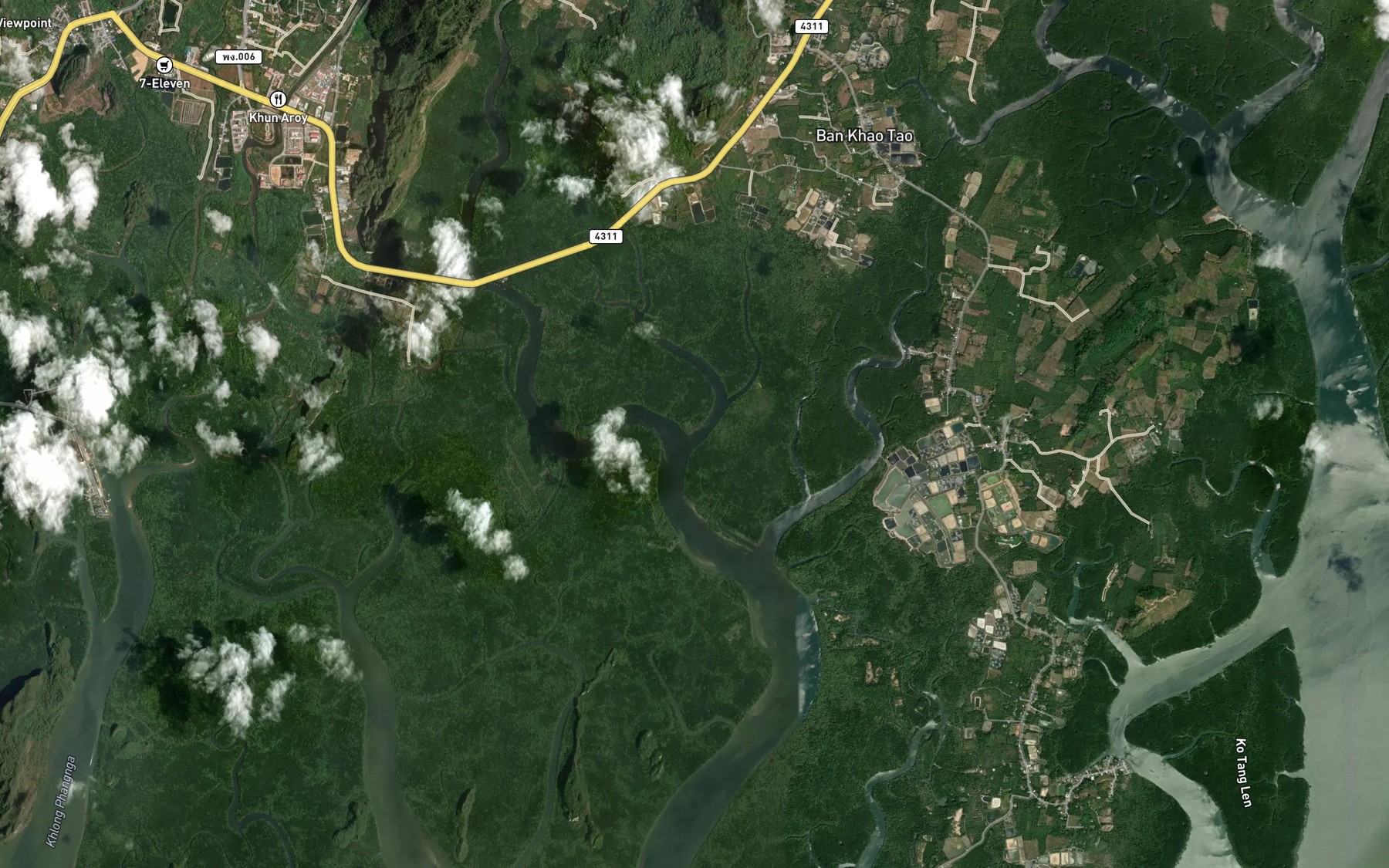 Satellite map of the Khlong Pat