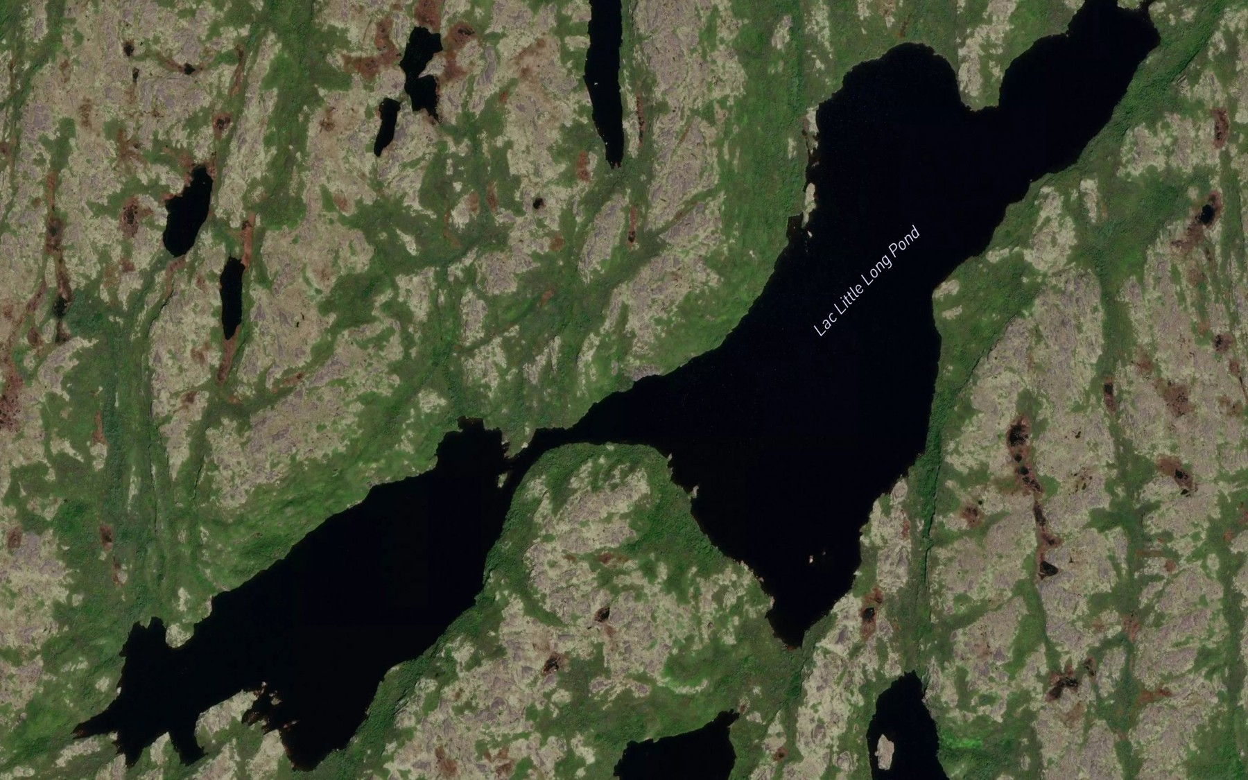Satellite map of the Lac Little Long Pond