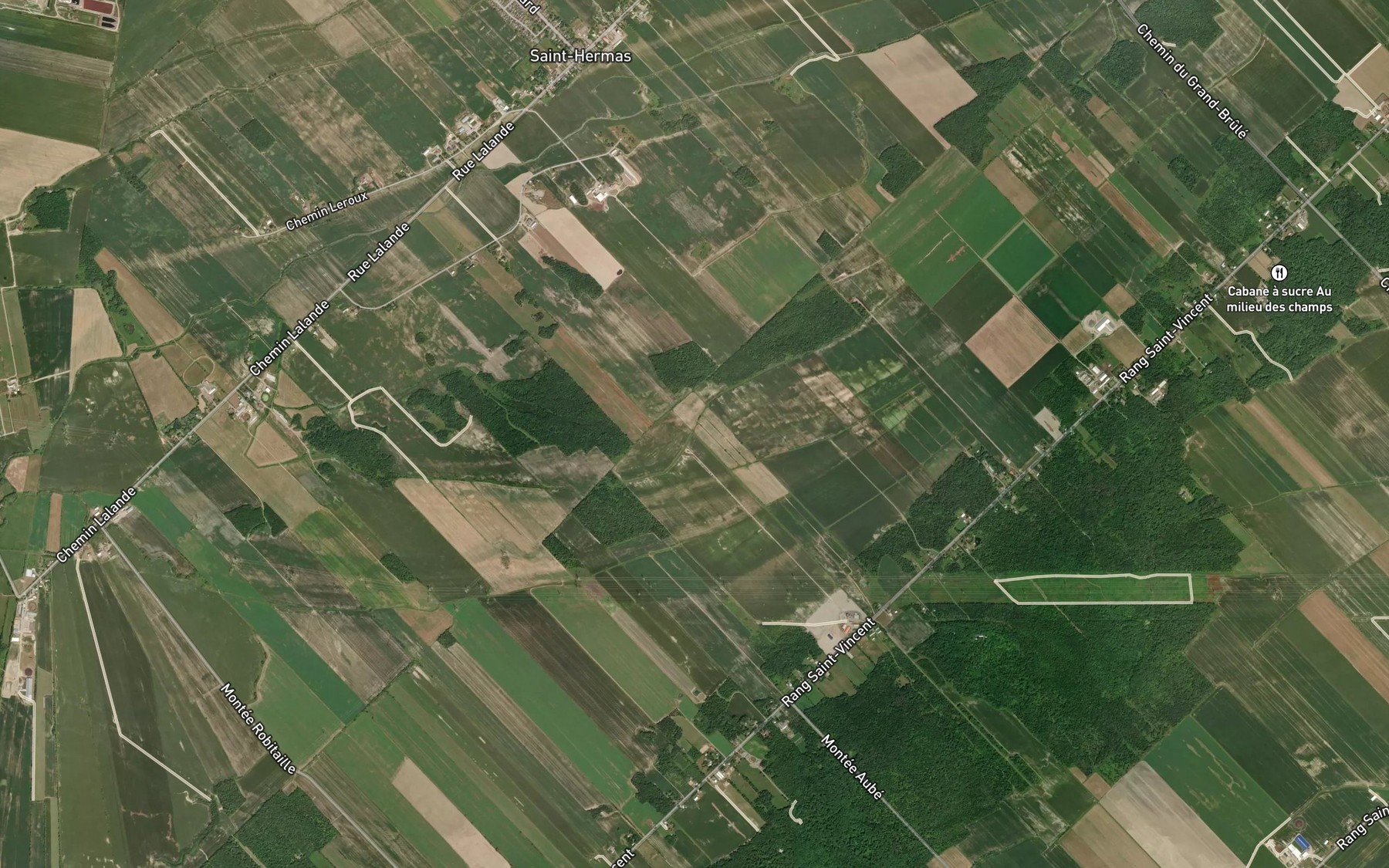 Satellite map of the Branche Charlebois