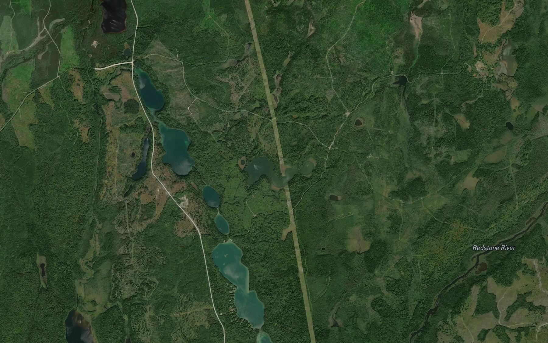 Satellite map of the Boomerang Lake