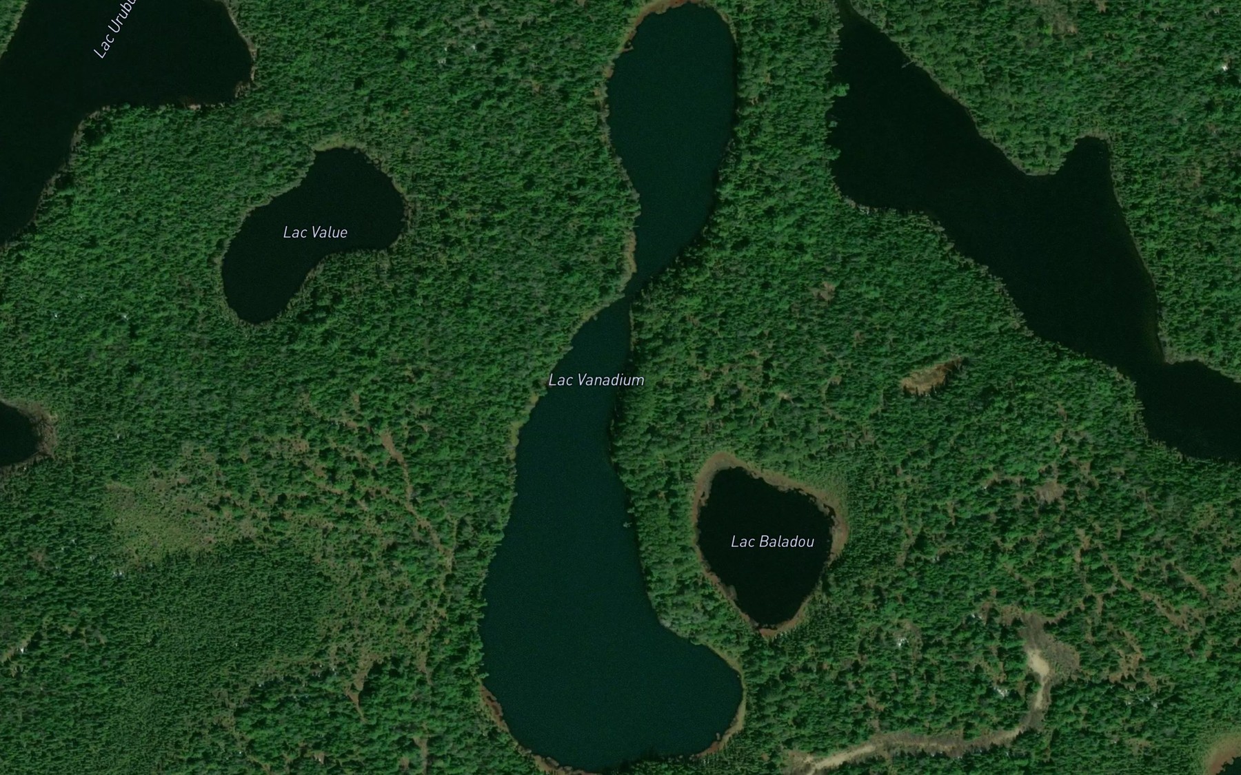 Satellite map of the Lac Vanadium