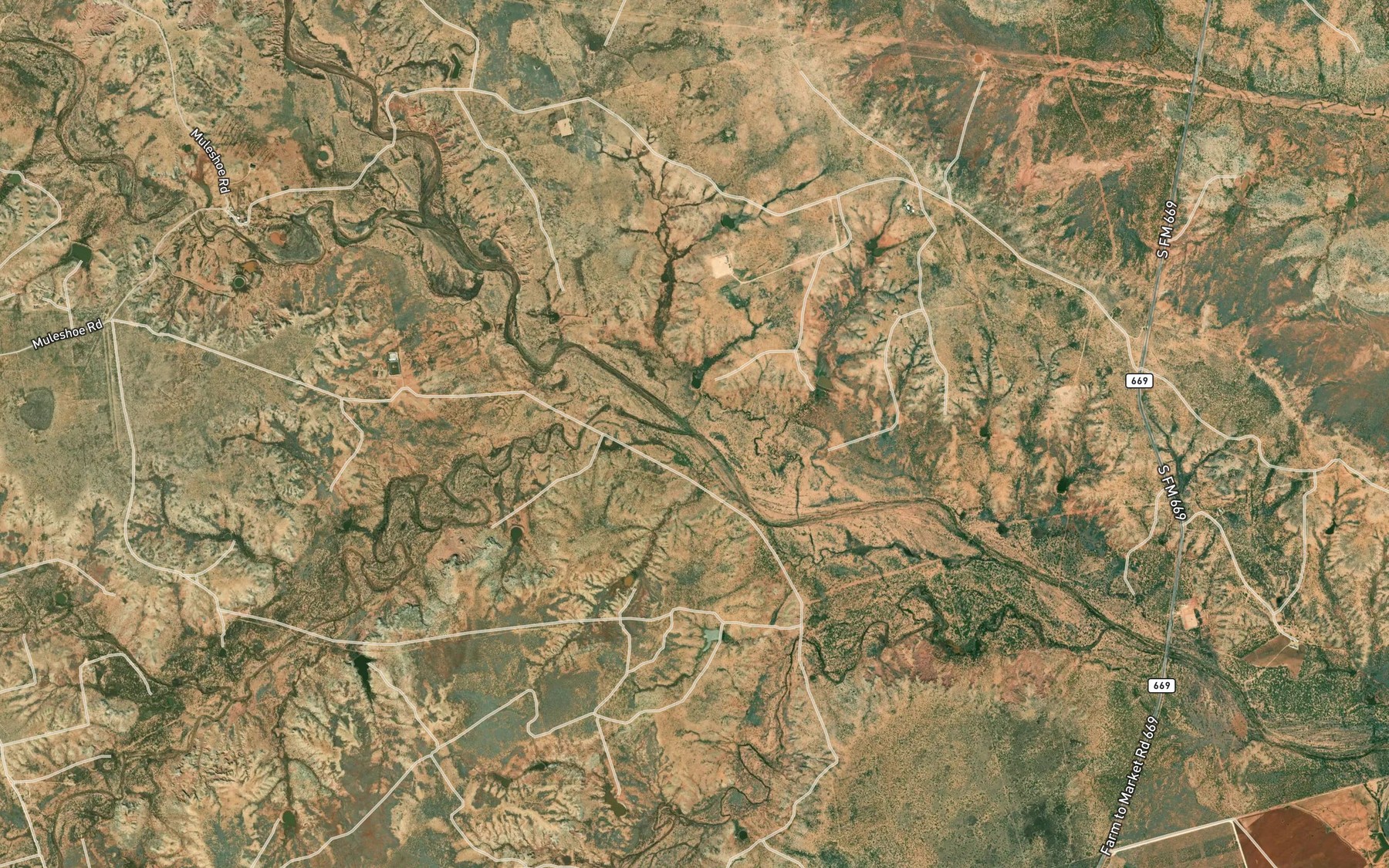 Satellite map of the Glen Creek