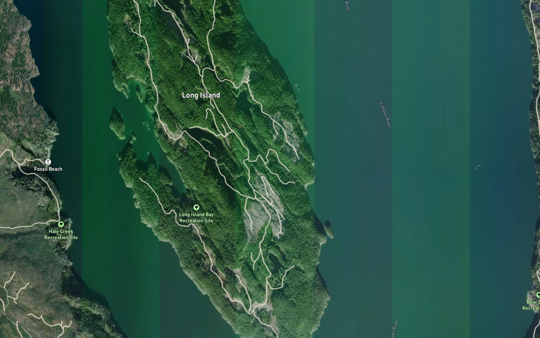 Satellite map of the Scherrer Bay