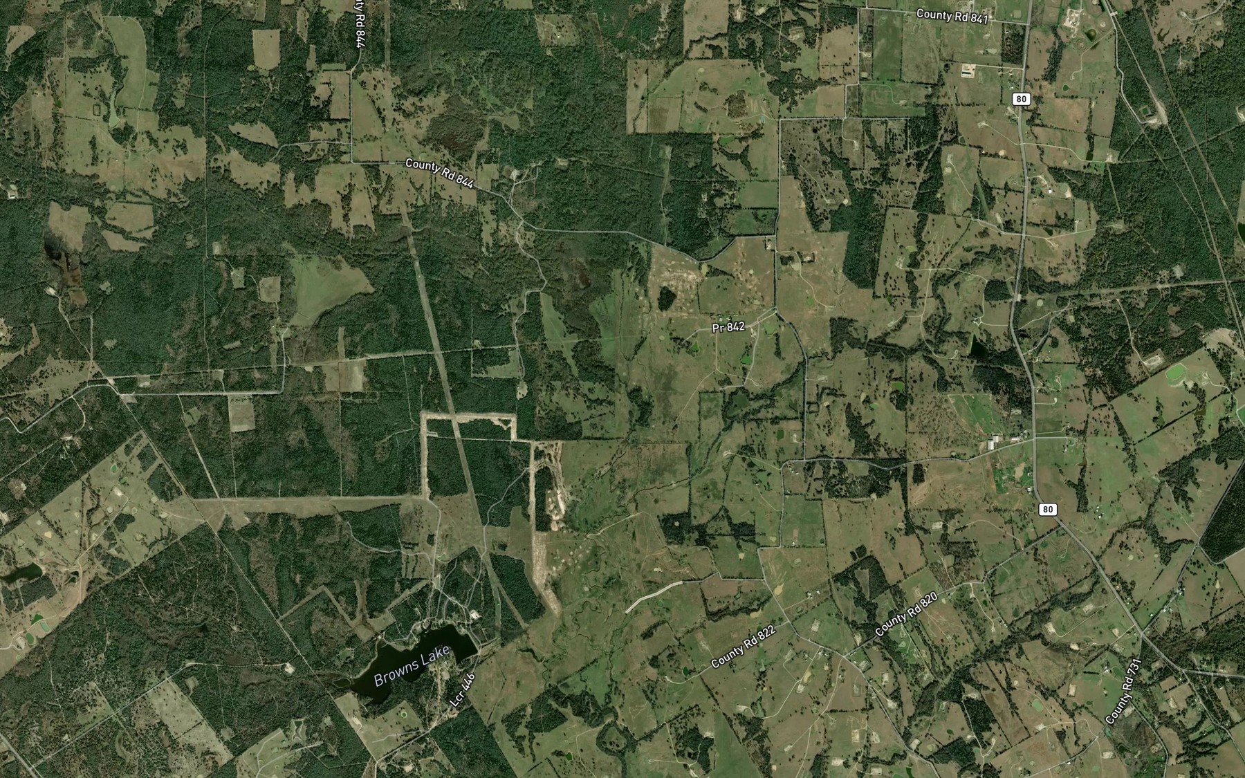 Satellite map of the Perry Creek
