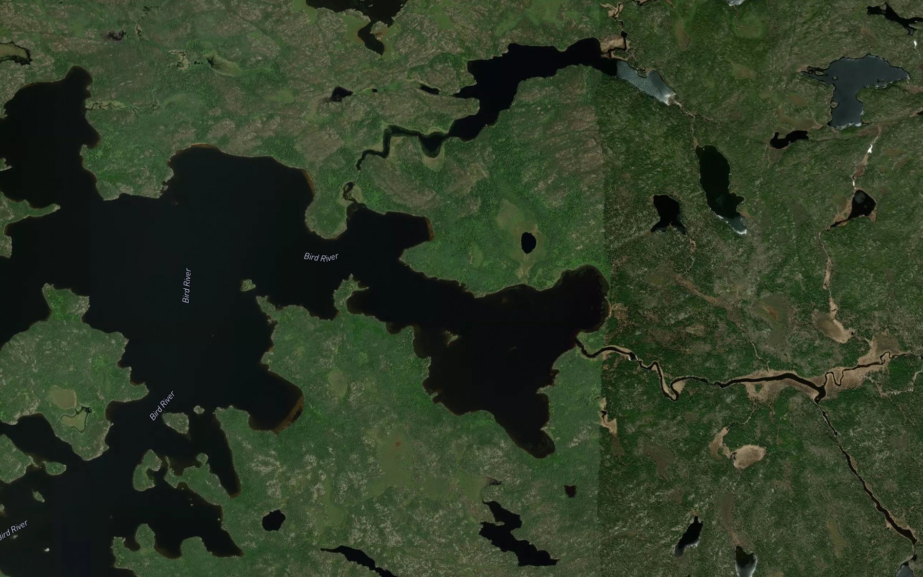 Satellite map of the Talon River