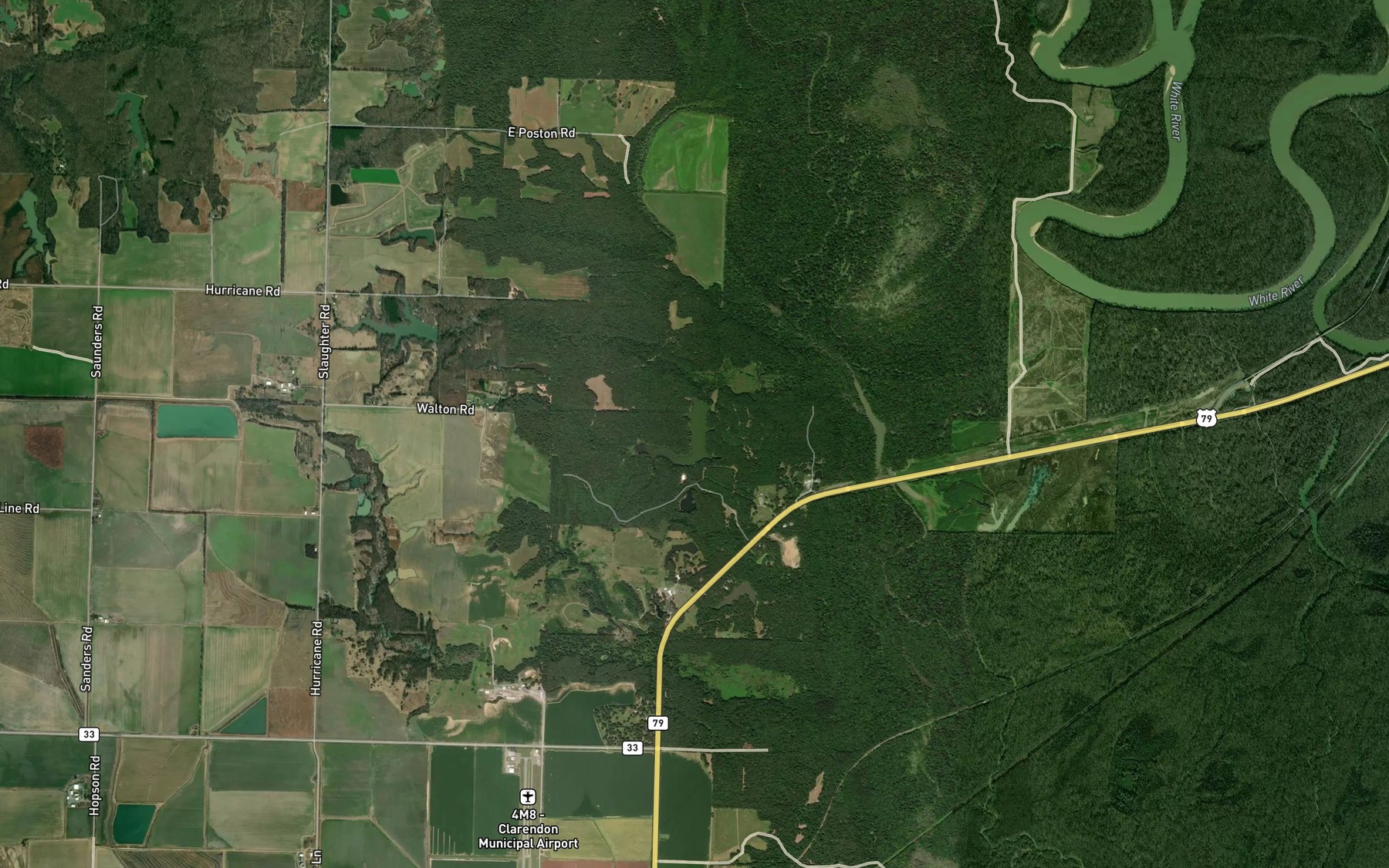 Satellite map of the Newkirks Reservoir Number 2